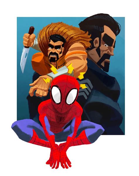 Spider-Man - Spider-Man vs. Kraven the Hunter Premium Art Print - 11 x ...