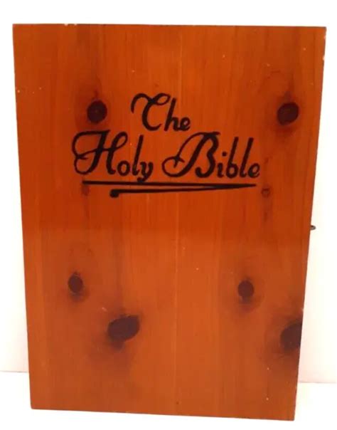 HOLY BIBLE MEMORIAL Edition Concordance KJV in Wooden Cedar Box $25.84 ...