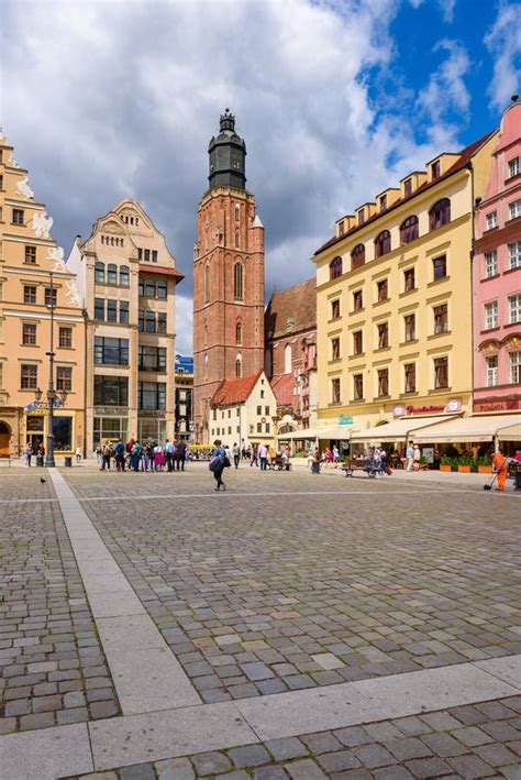 Market Square in Wroclaw Old Town. Wroclaw is a Historical Capital of ...