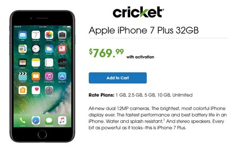 Apple iPhone 7 and iPhone 7 Plus hit select Cricket company owned and ...