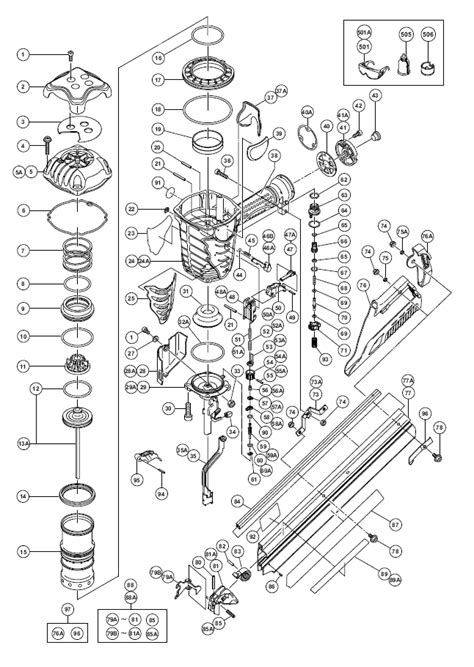 Hitachi NR90AD Parts List | Hitachi NR90AD Repair Parts | OEM Parts ...