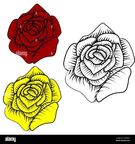 Cartoon rose for decoration design. Beautiful rose, great design for ...