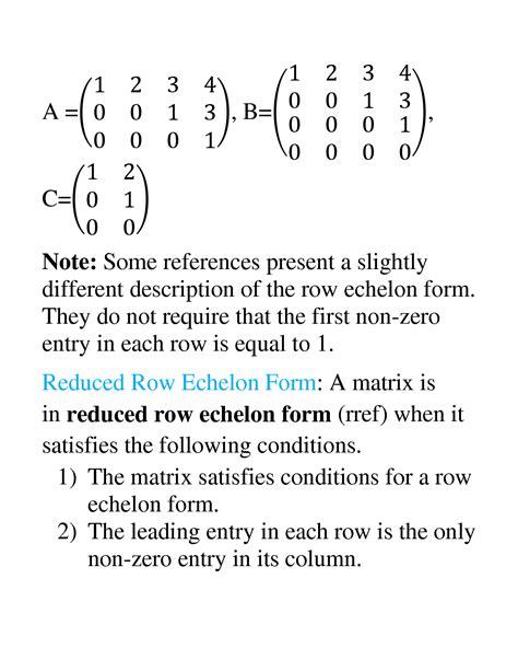 SOLUTION: Echelon and rank of the matrix - Studypool