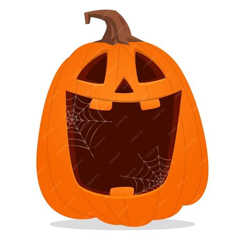 Premium Vector | Cartoon funny halloween pumpkin head isolated on white ...