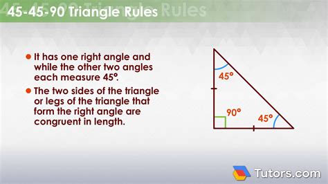 45-45-90 Triangle - Rules, Formula & Theorem