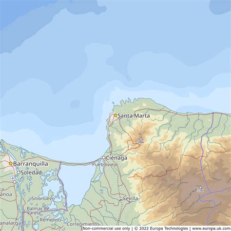 Map of Santa Marta, Colombia | Global 1000 Atlas