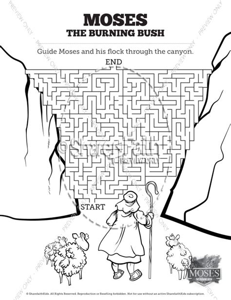 22+ Moses And The Burning Bush Activities : Free Coloring Pages