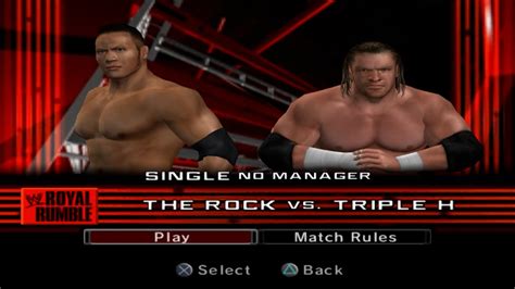 WWE SmackDown! vs. Raw 2006 - The Rock VS Triple H (SINGLE) - YouTube
