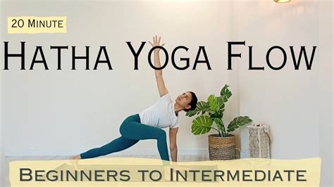 20 Minutes Hatha Yoga Flow | Beginners - intermediate Full body Yoga ...