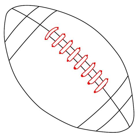 How To Draw A Football - Draw Central | Football drawing, Football ...