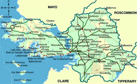 Galway Map Regional City of Ireland - Map of Ireland City Regional Political