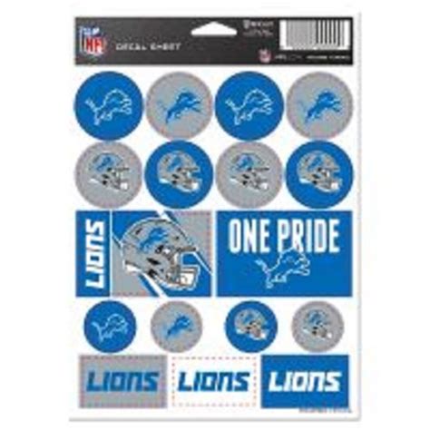 Detroit Lions 5 X 7 Sticker Decal Sheet Free Shipping - Etsy