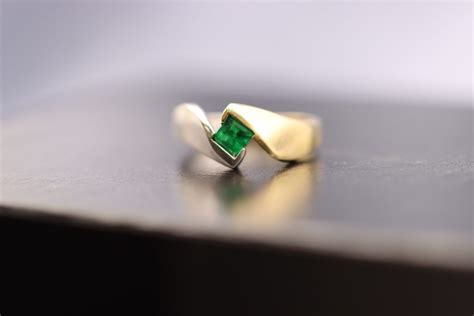 Green Diamond Engagement Ring