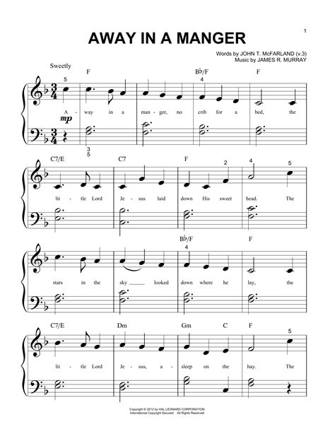 Away In A Manger | Sheet Music Direct