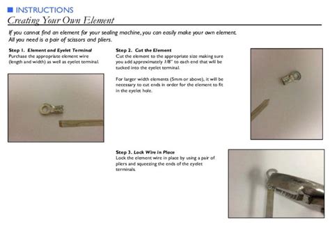 How to make a heat wire element for an impulse sealer