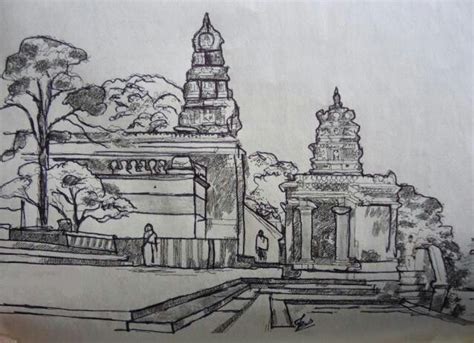 Indian Temple Sketch