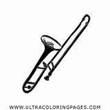 Trombone Coloring Pages For Kids  Free To sketch template
