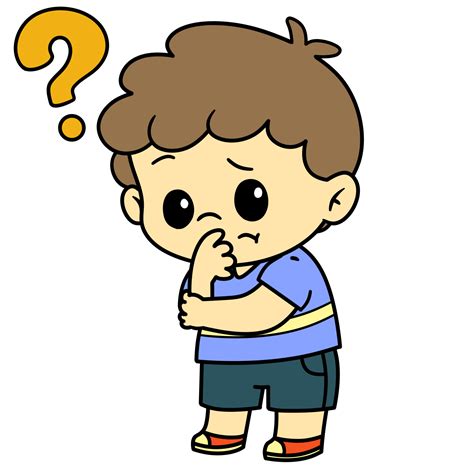 Cartoon Kids Boy Question Isolated Free PNG Free PNG 24484038 PNG