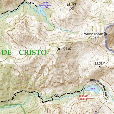 14ers Sangre de Cristo Map Pack - Outdoor Trail Maps