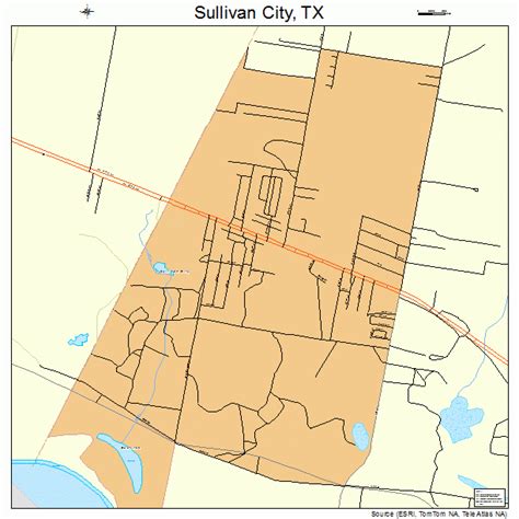 Sullivan City Texas Street Map 4870868