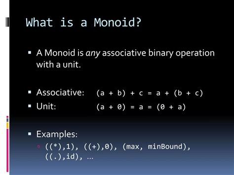 PPT - Introduction To Monoids PowerPoint Presentation, free download - ID:2185236