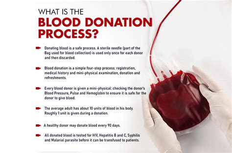 What is the process of blood donation?