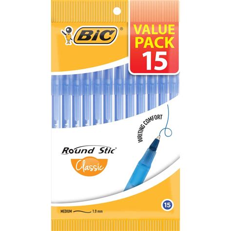 Bic Round Stic Pen 15 Pack - Blue | BIG W