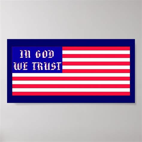 In God We Trust American Flag Poster | Zazzle.com