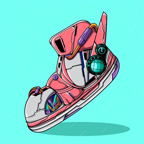 Premium Vector | Cyberpunk shoes vector illustration