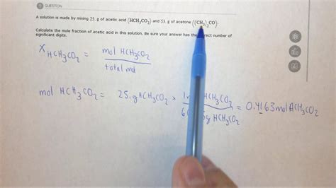 15 4c Calculating mole fraction - YouTube