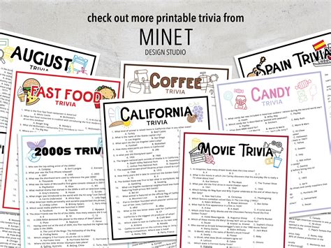 80s Movie Trivia 80s Movie Trivia Game Printable Movie Trivia 1980s Movie Party Trivia Game ...