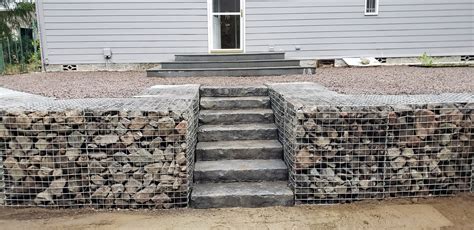 Gabion Retaining Wall — Crosby | Brookside Landscape Design