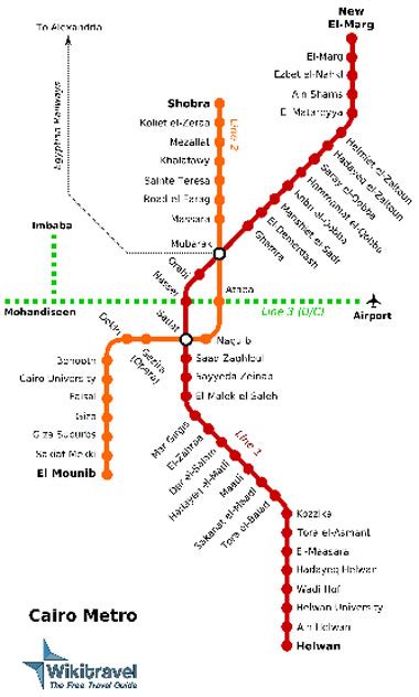 Map Cairo Metro - Alternative Egypt Travel Guide