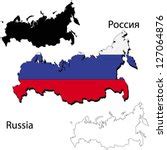俄罗斯地图俄罗斯国旗 免费图片 - Public Domain Pictures