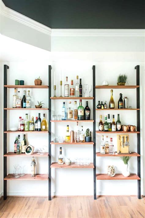 ONE ROOM CHALLENGE WEEK 4 | DIY WALL SHELVING \ BAR WALL - Place Of My Taste