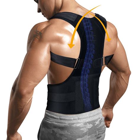 Back Brace Posture Corrector - Best Fully Adjustable Support Brace - Improves Posture and ...