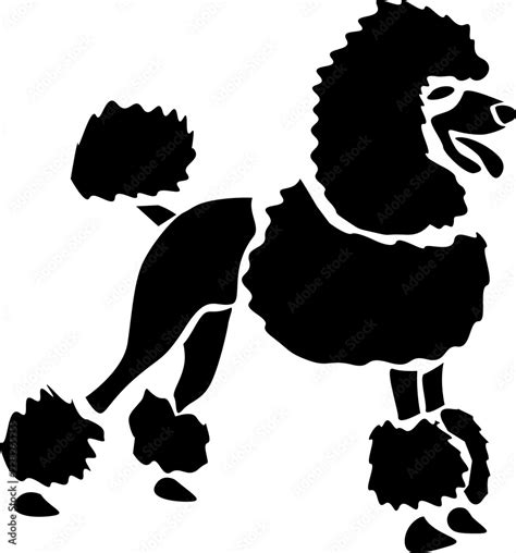 Poodle dog silhouette Stock Vector | Adobe Stock