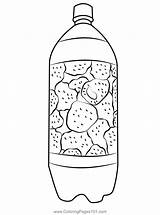 Juice Bottle Coloring Page For Kids  Free Drinks Printable sketch template