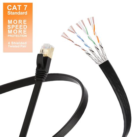 100ft Gigabit Gold Plated Flat Cat7 Ethernet Lan Cable – Honorstand Technology Co.,Limited