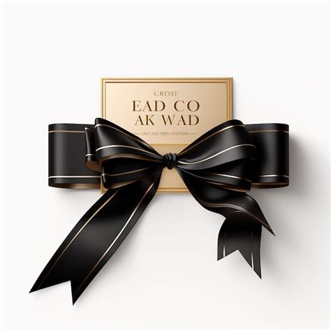 Premium AI Image | a black bow with a gold ribbon that says quot easy quot on it