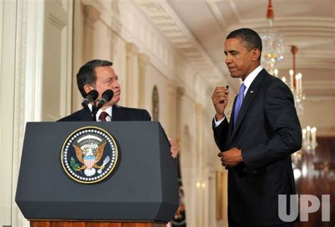 Photo: King Abdullah II of Jordan speaks alongside President Obama in ...