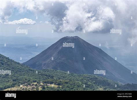 The magnificent Izalco Volcano in El Salvador with dramatic cloud ...