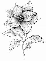 Floral Coloring Page  Premium AI Generated Image sketch template