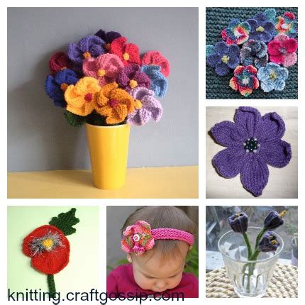 A Dozen Fun Flowers to Knit – Knitting