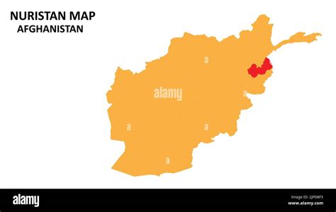 Nuristan State and regions map highlighted on Afghanistan map Stock ...