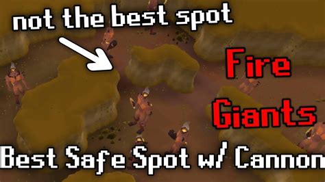 Fire Giants Best Safe Spot W/ Cannon On Task - OSRS - YouTube