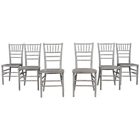 Set of Eight Black Faux Bamboo Dining Chairs at 1stDibs