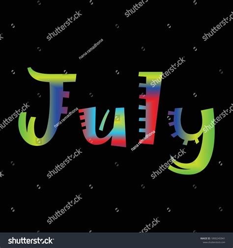 July Logo Design Vector Stock Stock Vector (Royalty Free) 1890245941