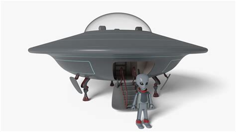 UFO Alien Spaceship Flying Saucer (1) 3D-Modell $99 - .max .ma .c4d .unitypackage .upk .gltf ...