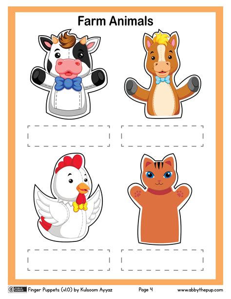 Animal Finger Puppets Craft at Willie Ickes blog